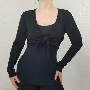 1990s Cejon crop wrap top